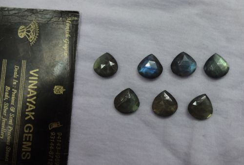 Labradorite Heart Shape Gemstone Beads