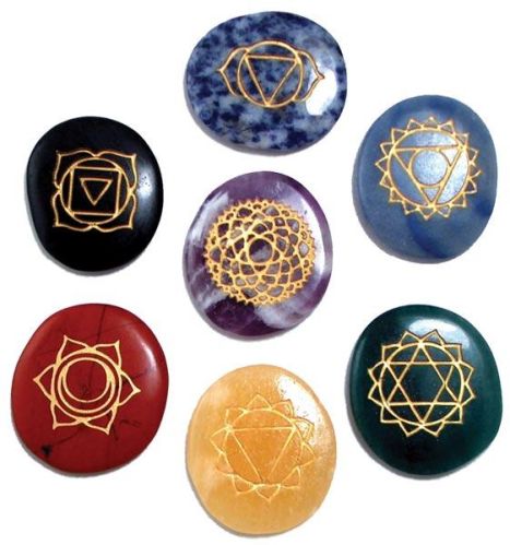 Seven Chakra Engraved Set