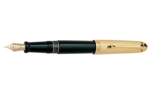 GOLD PLATED CAP PISTON FOUNTAIN PEN