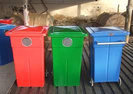 Rectangular Fiberglass Dustbins, For Commercial, Industrial, Residential, Size : 22x22x18inch