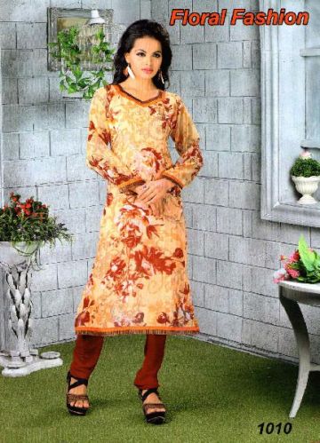 Chiffon Pure Silk Kurtis