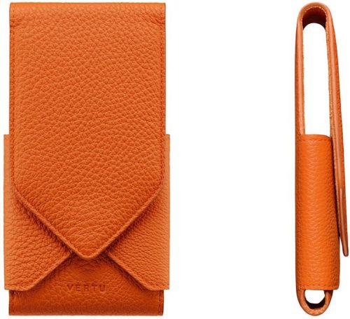 ORANGE LEATHER ORIGAMI CASE