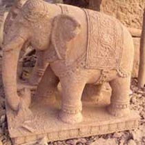 Sandstone Elephant Statues, For Decoration