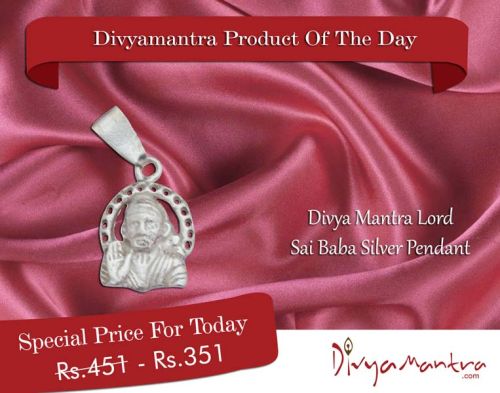 Divyamantra Sai Baba Silver Pendant