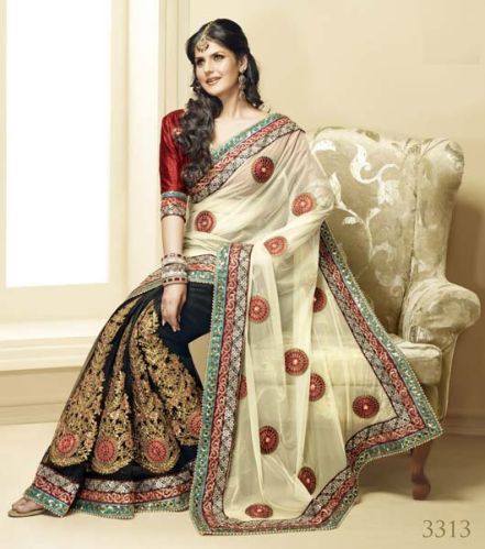 Designer sarees, Material : Polyester