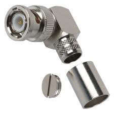 BNC Male Right Angle Crimp Connector, Color : Black, Brown, Creamy, Dark Brown, Grey, Ivory, Light Grey