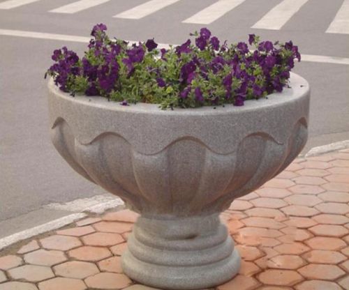 Granite Hand Carved Decorative Stone Flower Pot