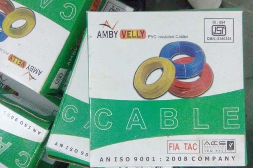 Amby Velly P.V.C. Copper Multi Strand Wires, Conductor Type : Annealed Bare Copper