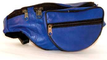 Leather Bum Bag (LBB 004), For Traveling, Pattern : Plain