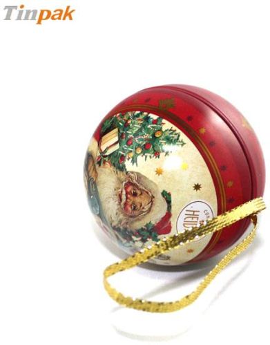 Christmas Decorative Ball Tin Box