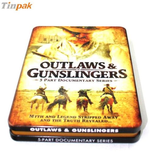 Hot Embossed Rectangular Metal Movie DVD Case