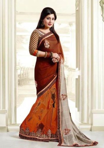 Embroidered Party Wear Sarees