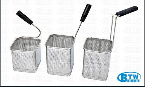 Single Handle Stainless Steel Pasta Basket (Square)
