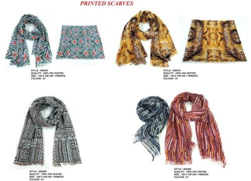 Ladies Polyester Printed Scarves