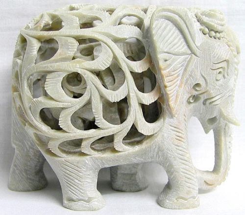 Marble Elephant Statue