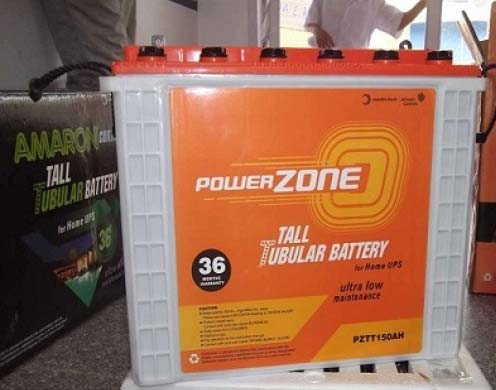 Amararaja Powerzone Tubular Battery, For Home Use, Industrial Use, Load Capacity : 100W, 250W