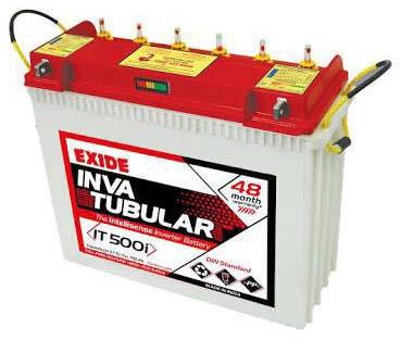 Exide Inva Tubular Battery, For Home Use, Industrial Use, Voltage : 0-25AH, 100-125AH