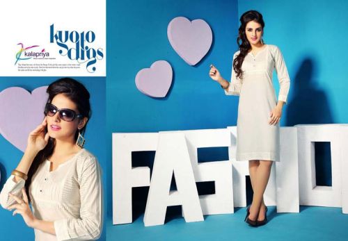 Readymade White Color Lawn Cotton Western Kurti