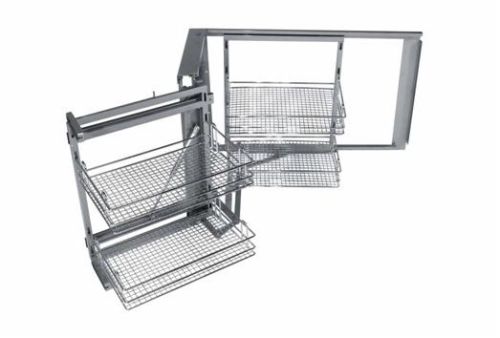 Steel Magic Cabinet Corner, Shape : Rectangular for Kitchen