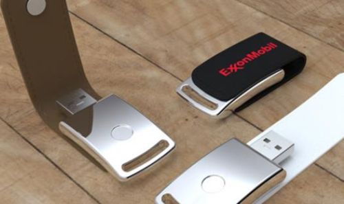 Executive Leather USB Pen Drive Promotionals, Packaging Type : PMS