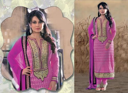 Fancy Party Wear Zari Resham Embroidered Dress