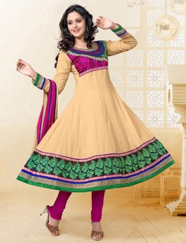 Fashionable Party Wear Zari Resham Embroidered Dress