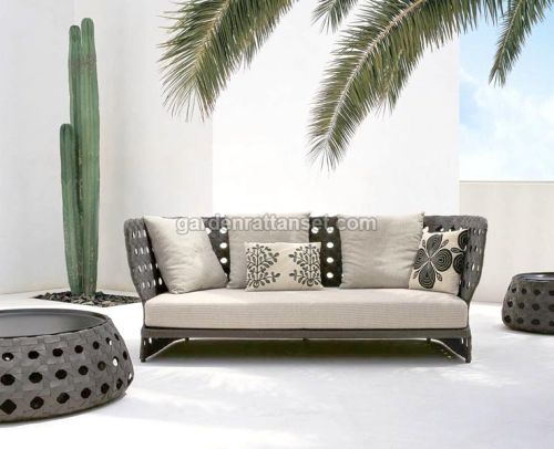 High Back Rattan Sofa Set