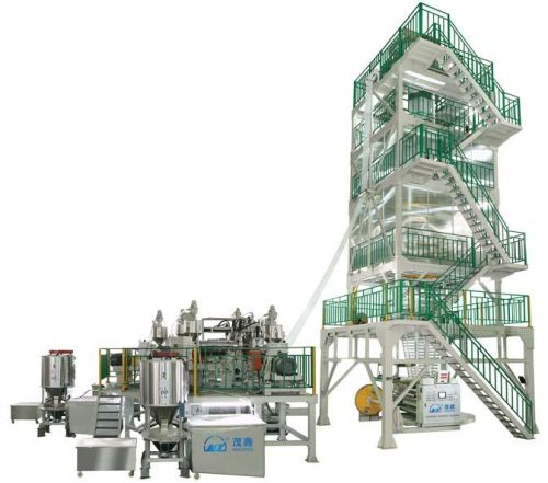 3-5 Layer Co-extrusion Heat Shrink Film Blowing Machine