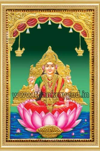 Sri Lakshmi Tanjore Painting, Color : Multicolor