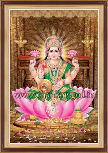 Sri Mahalakshmi Poster, Color : Multicolor