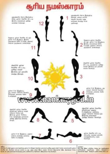 Surya Namaskar Chart In Tamil, Paper Type : 300 GSM