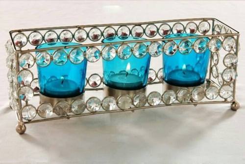 Misbah Exports Crystal Candle Holder, For Home Decor