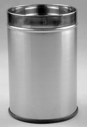 Metal Stainless Steel Dustbin, Color : Metallic, Silver