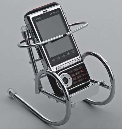 Metal Mobile Holder, Color : Metallic, Silver