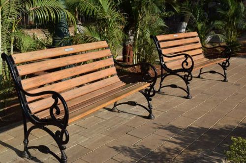 Polished Fibre Reinforced Plastic FRP Benches, For Garden, Length : 4feet