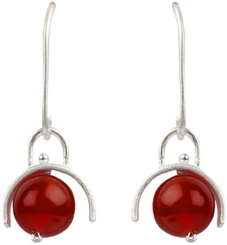 Carnelian Sterling Silver Earrings