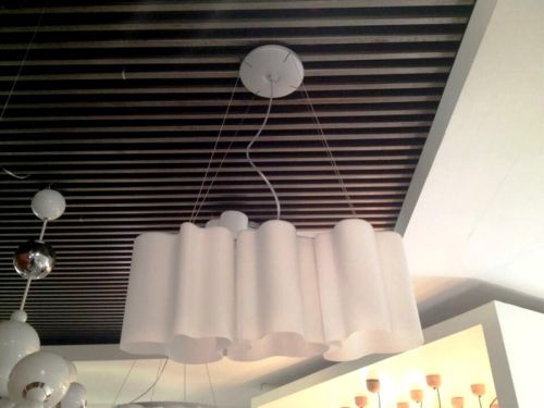 Glass / carbon steel pendant light