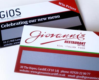 Scratch Cards Printing Service