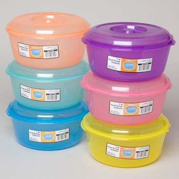 Food Storage Container With Lid 3 Qt 9d X 4 5/8h 4 Colors In Pdq