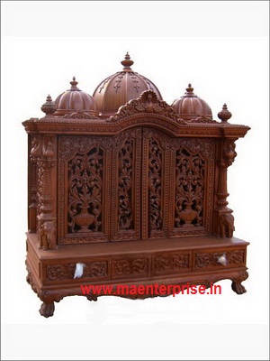 Antique Wooden Temple, Color : Brown