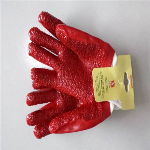Red PVC Coated Work Gloves