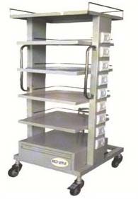 Hospital Monitor Trolley (MHE - 936), Wheel Size : 0-100mm