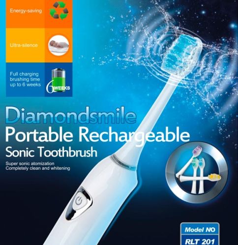DuPont bristle Rlt201 Portable Smile Sonic Toothbrush for Home
