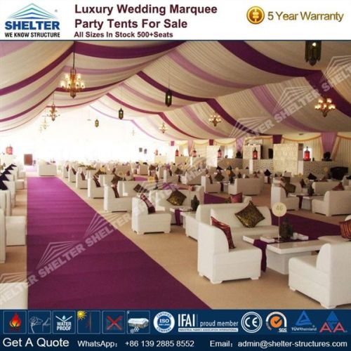 30 X 60m (100' X 200') Luxury Banquet Hall By SHELTER TENT - 1,000+ Seater Wedding Tent House