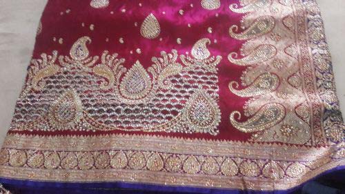 Nylon Banarasi Sarees, Pattern : Embroidered