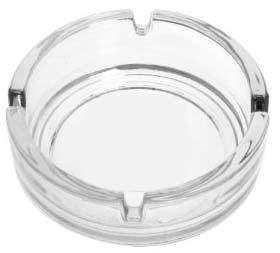 Transparent Round Polished Glass Ashtray