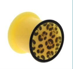 Kaos Silicone Flesh Plug - Leopard Brown,316L Jewelry,body Piercing Je