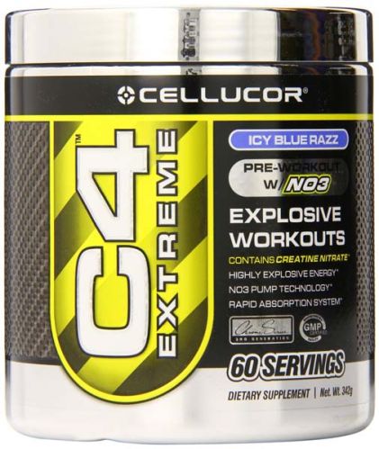 Cellucor C4 Extreme Workout Supplement, Icy Blue Razz, 342 Gram