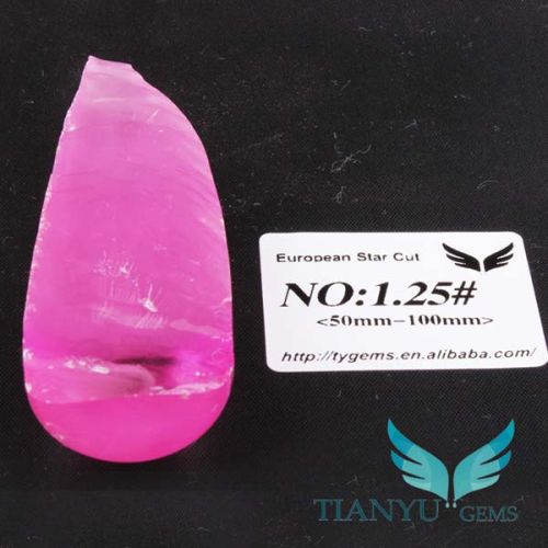 Semi Precious Synthetic Rough Blood Rubies Corundum Gemstone