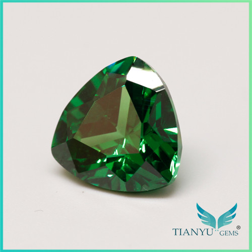 Trillion Cut CZ Stone Emerald Gemstone Price Per Carat